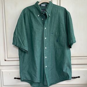 Nautica Green Shirt Relaxed Fit Size M